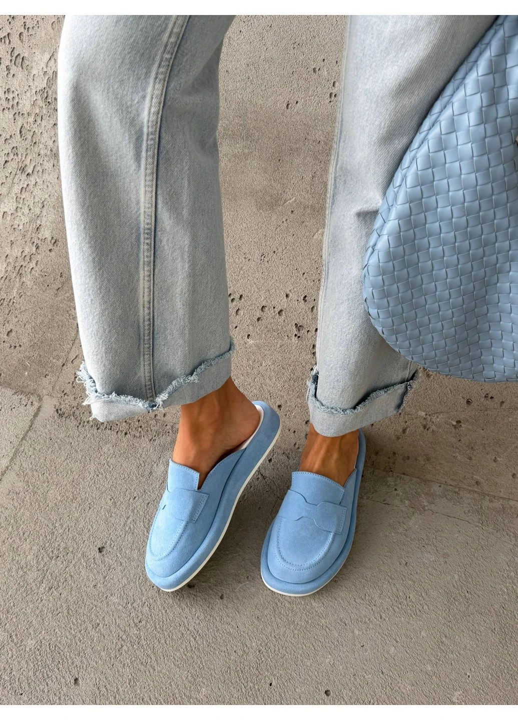 Блакитні сабо No Brand (395994771)