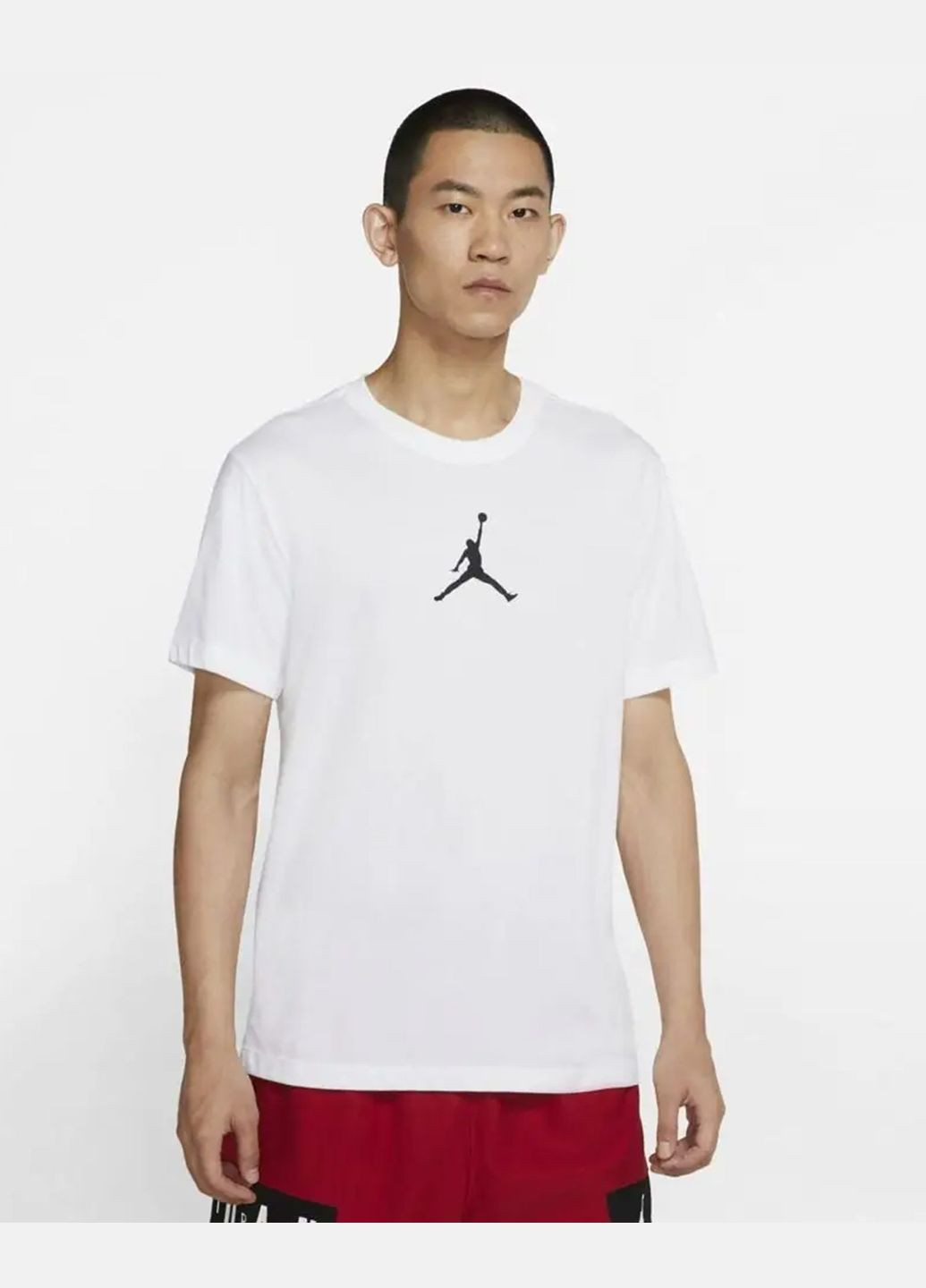 Белая мужская футболка m j jumpman df ss crew cw5190-102 белая Jordan