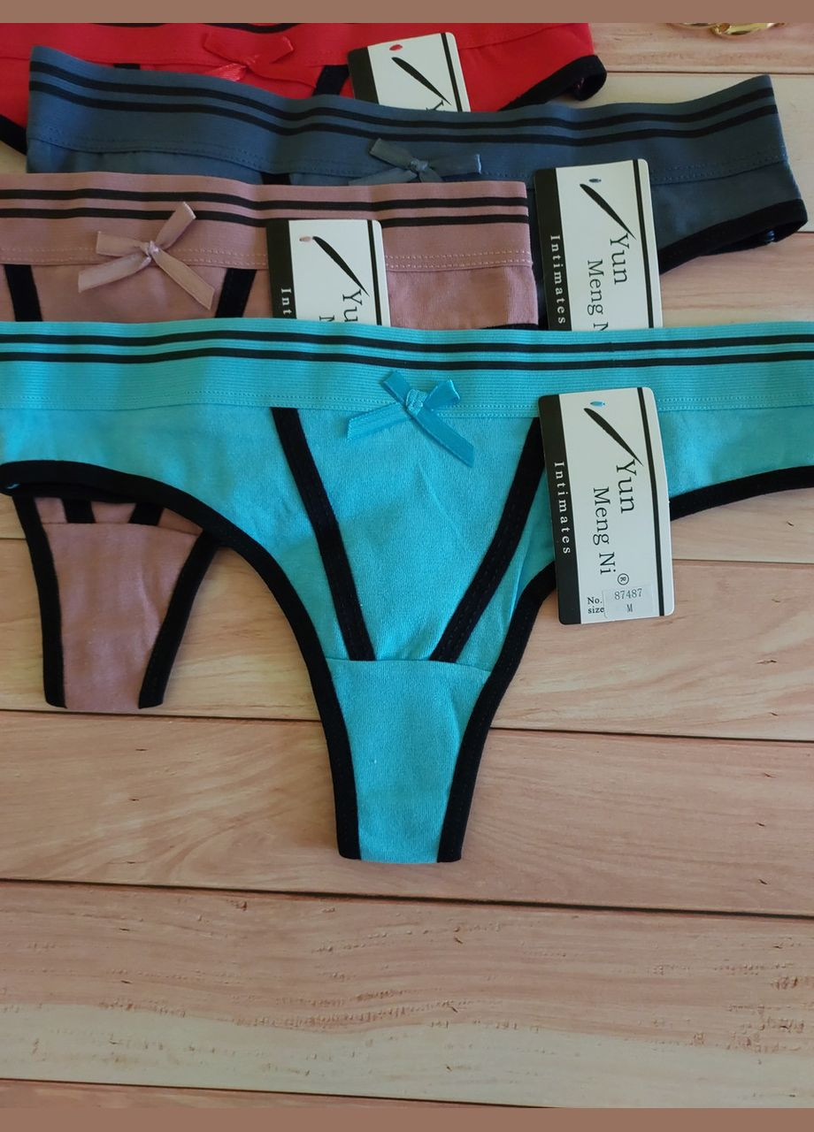 Женские трусики хлопчатобумажные Honey Fashion Accessories XS/S голубой (2-190) No Brand (313442745)