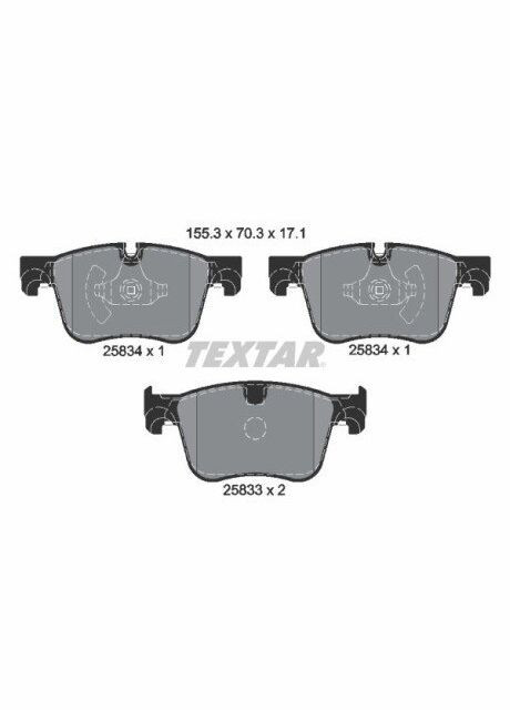 Комплект тормозных колодок 2583401 Textar (339656153)