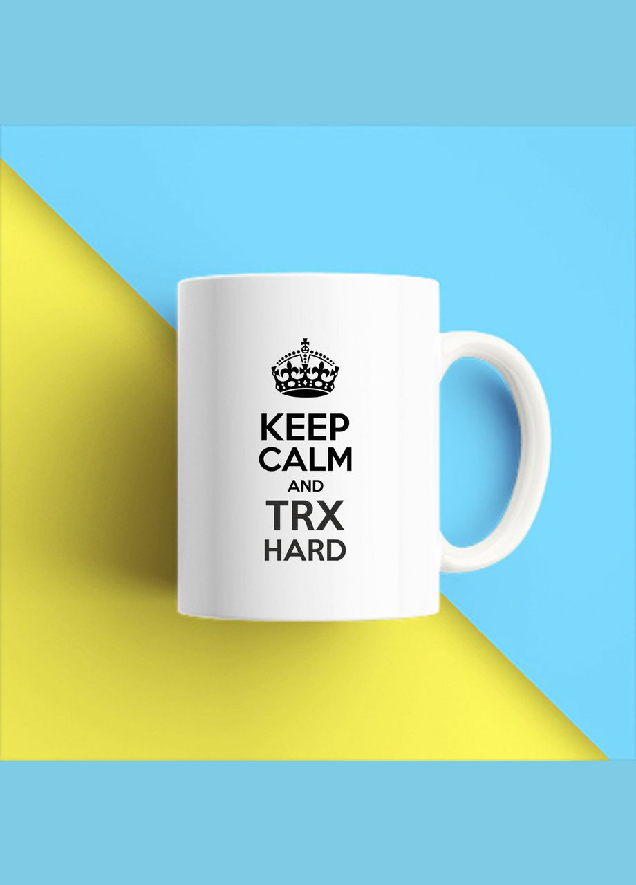 Белая кружка (чашка) с принтом "Keep calm and trx hard" Push IT Кавун Чашка (316113723)
