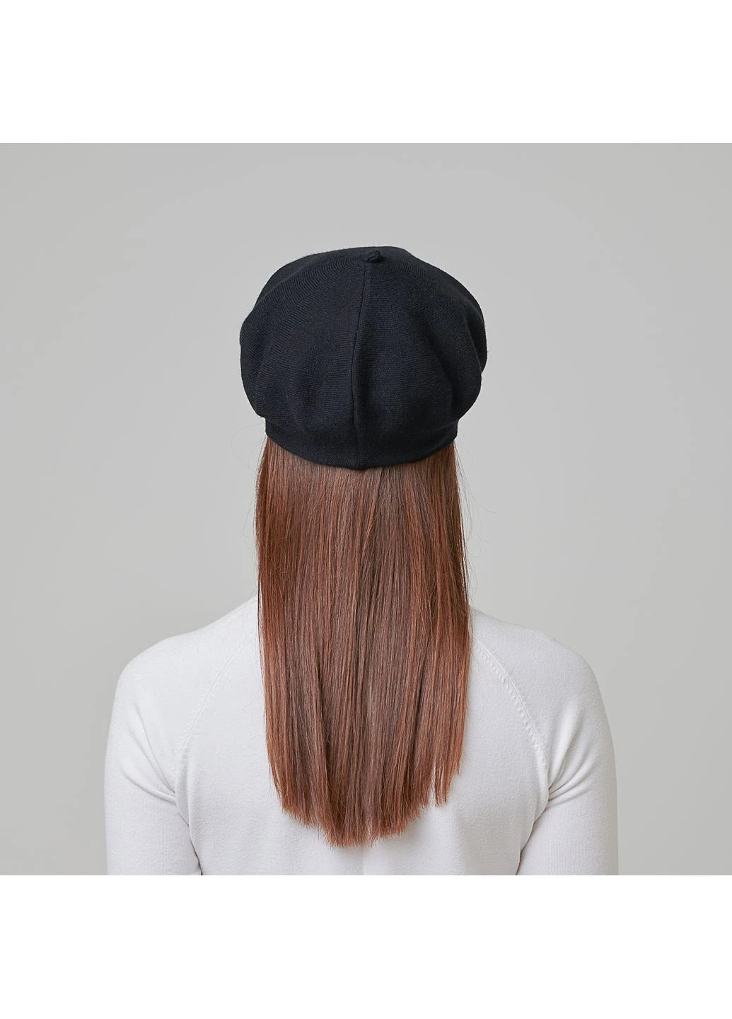 Берет женский шерсть черный MILENA LuckyLOOK 965-165 (322781187)
