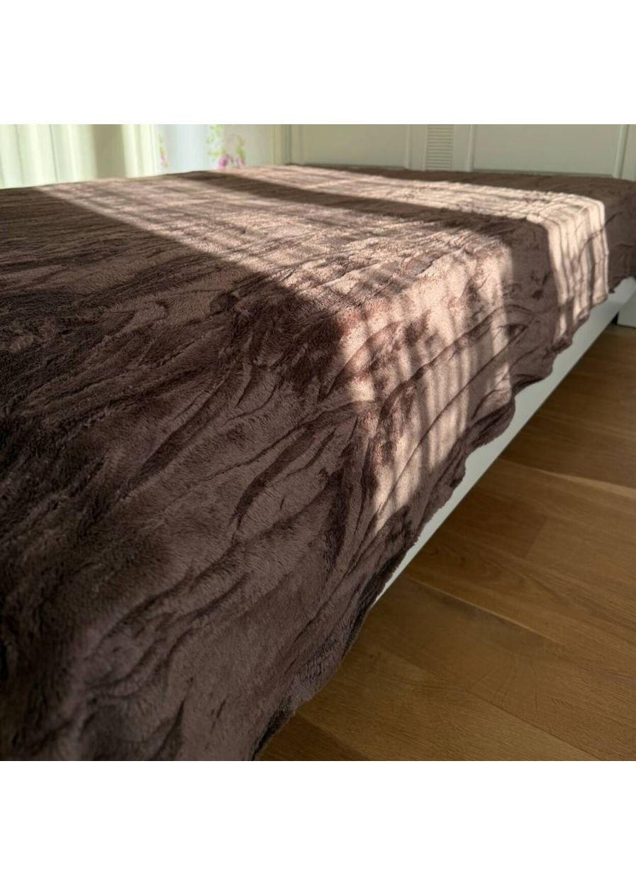 Плед-покривало флісовий півтораспальний 150х200 коричневий ODN7 Colorful Home (366959088)
