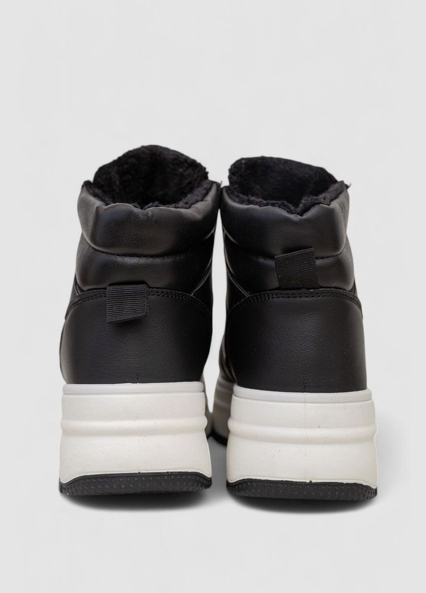 Кросівки жіночі зимові на хутрі Ager 248RAM022 чорно-білі демісезони (338370573)