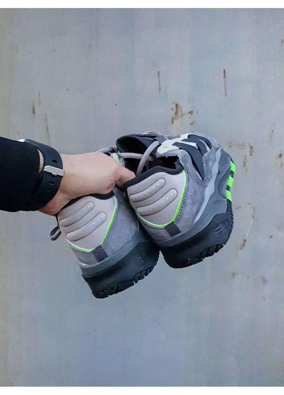 КРОССОВКИ ЖЕНСКИЕ ADIDAS NITEBALL GRAY BLACK LIME АДИДАС НАЙТБОЛ No Brand чёрные демисезоны (369389583)