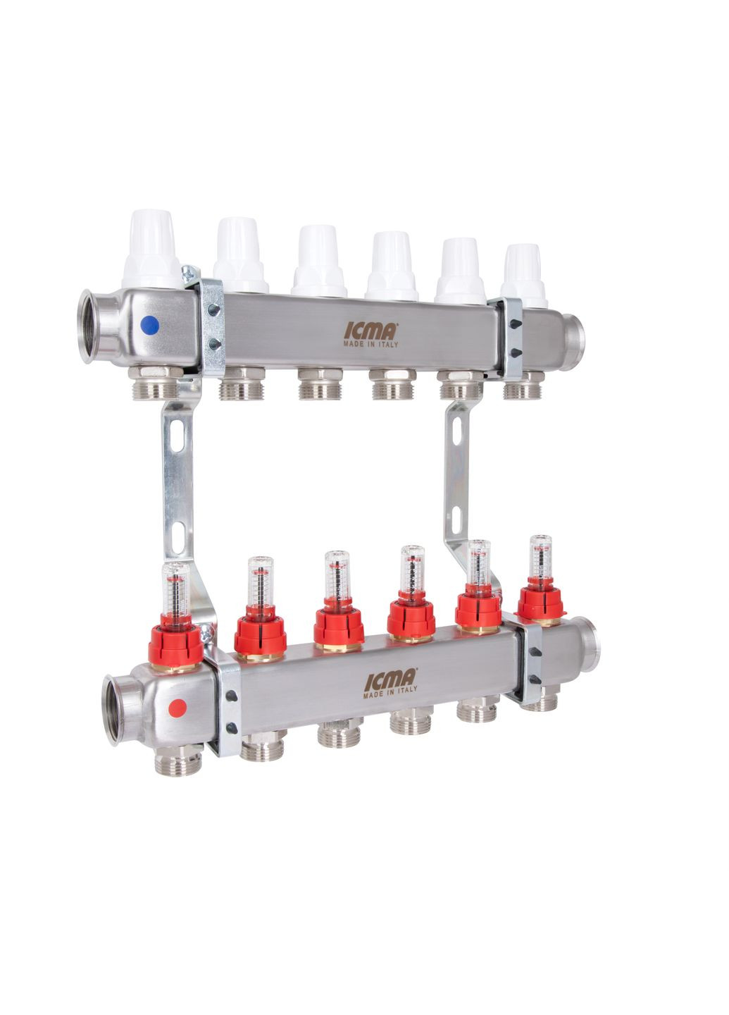 Коллектор № К073 с расходомерами (нерж.) 1" х 3/4" на 11 выходов Icma 87K073179PT32QU (341326440)