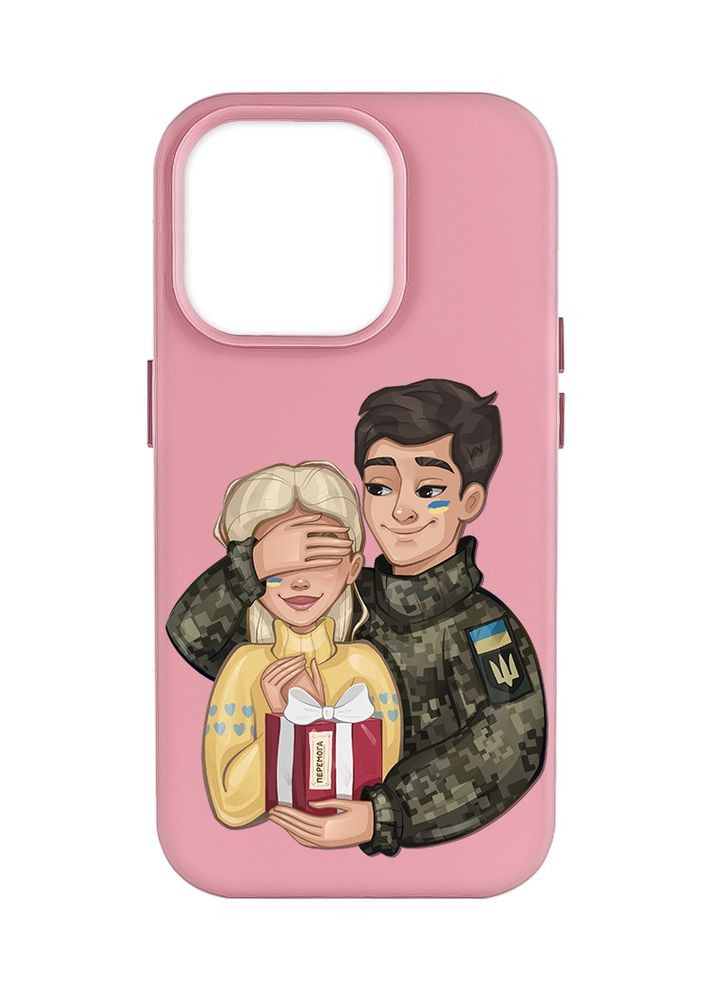 Матовий рожевий чохол на Apple iPhone 14 Pro Max:: Подарунок Перемога (патріотичний принт 178) Creative (360666351)