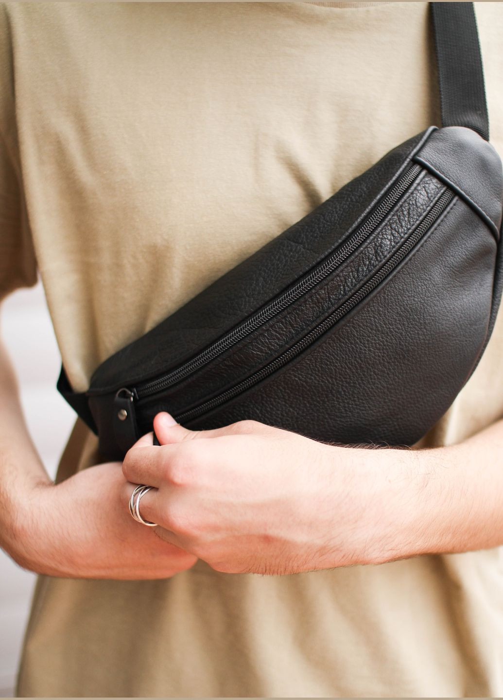 Сумка чоловіча на пояс із натуральної шкіри SKILL (298875803)