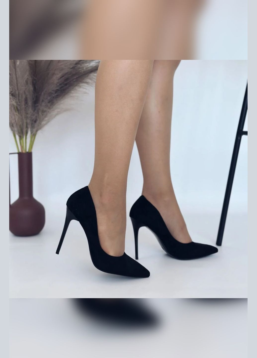 No Brand Стильні жіночі туфлі чорний з штучна замша, — демісезон (314922881)