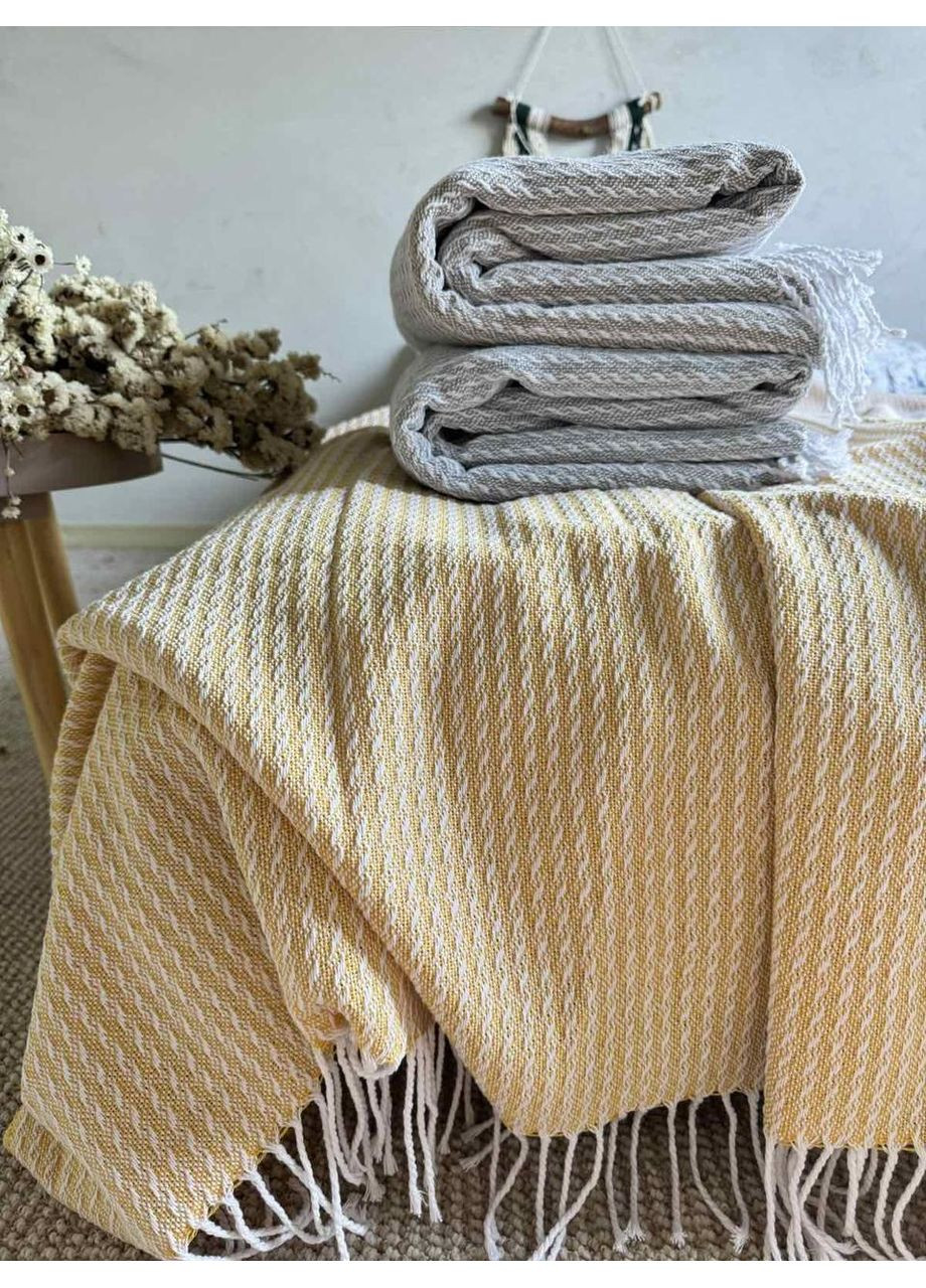 Плед Latvia хлопковый с бахромой Lanavitta (361852555)