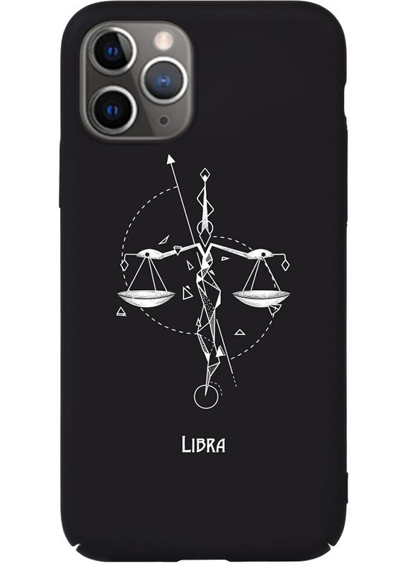 Чехол накладка Full PC Print Case Apple iPhone 11 #163_Libra Black Toto (301780364)