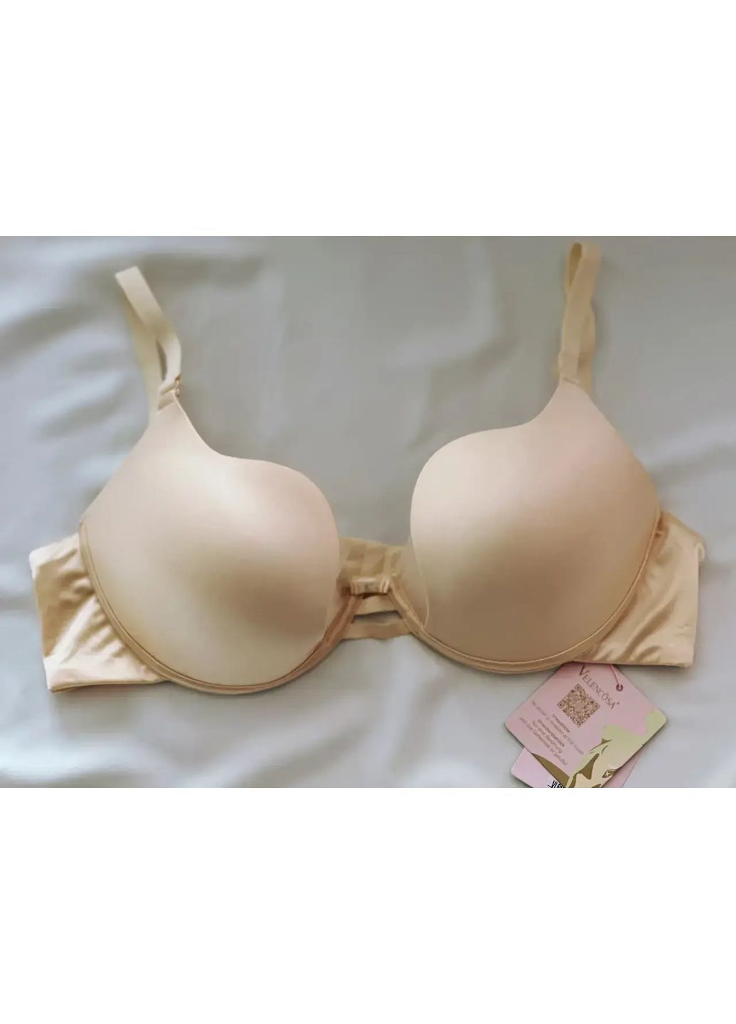 Бежевий планж бюстгальтер — push-up з кісточками Velencosa з кісточками бавовна, спандекс, еластан