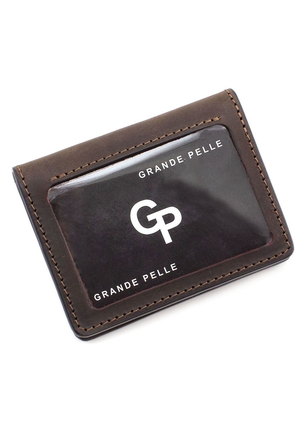 Кожаная обложка на права тёмно-коричневого цвета 221120 Grande Pelle (303831551)