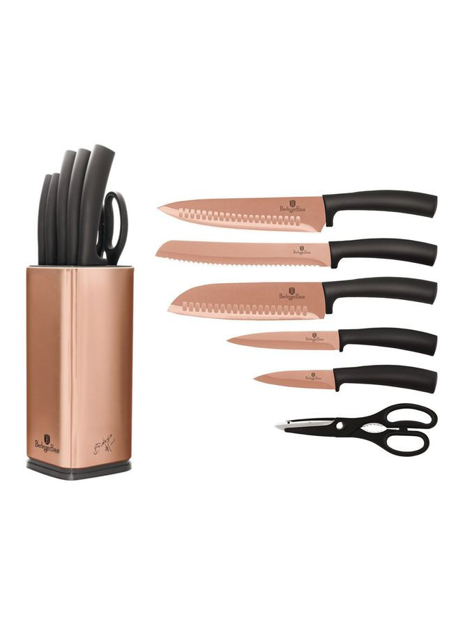 Набір ножів 7 предметів Metallic Line Rose Gold Edition BH2401 Berlinger Haus комбінований,
