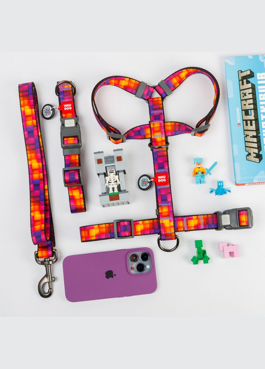 Нашийник для собак нейлоновий Nylon з QR паспортом, XXL, Ш 35 мм, Дов 46-70 см WAUDOG (322641570)