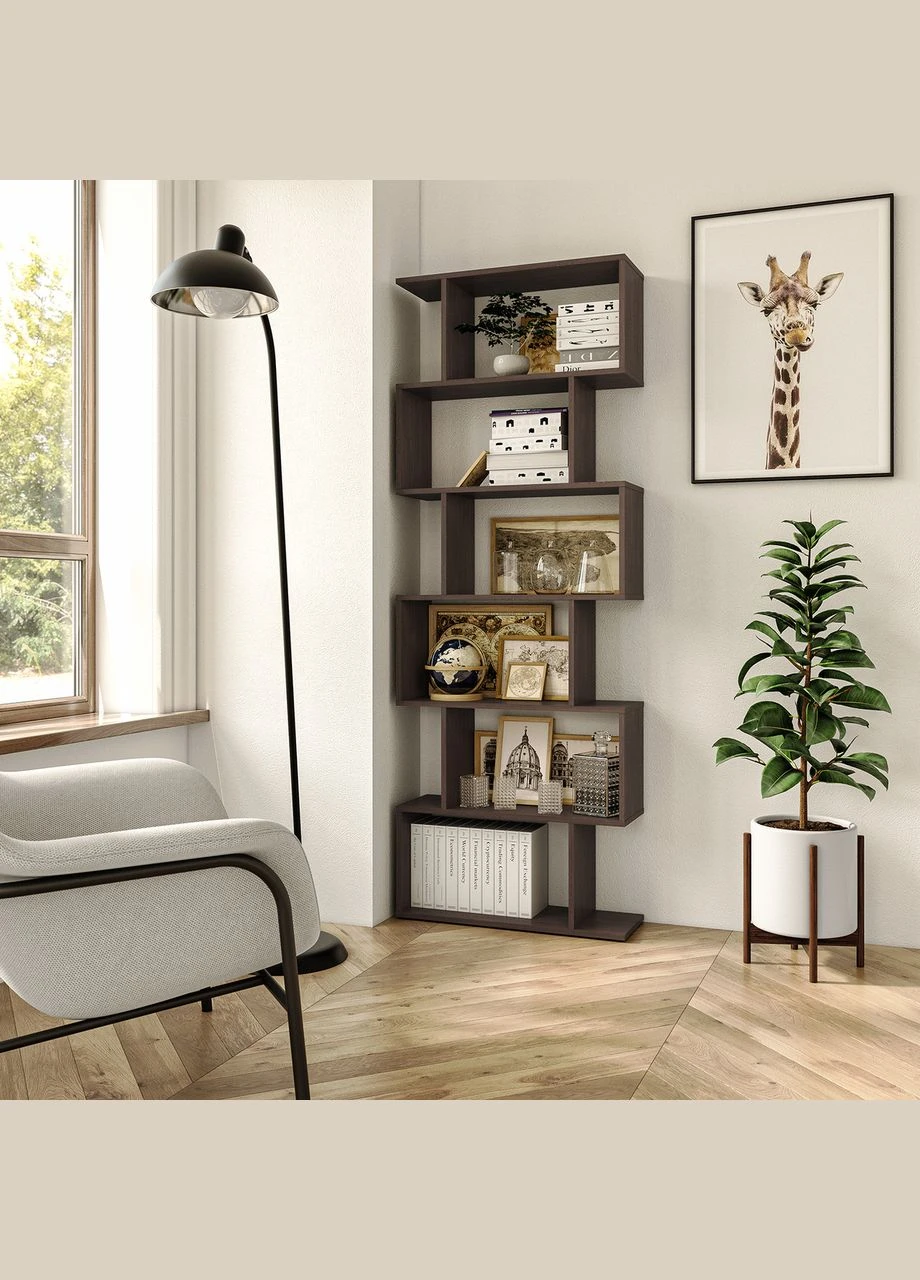 Стелаж для книг GT-56 Ш700/В1920/Г238 мм Венге магія MORELI (312232274)