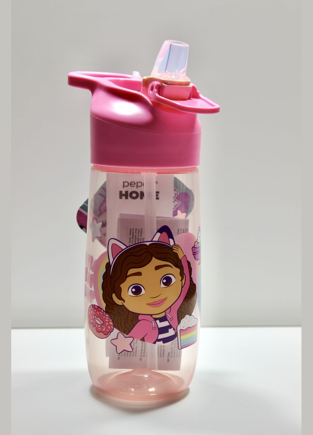 Детская бутылка для воды с соломинкой, Gabby's Dollhouse, Pepco (322376382)