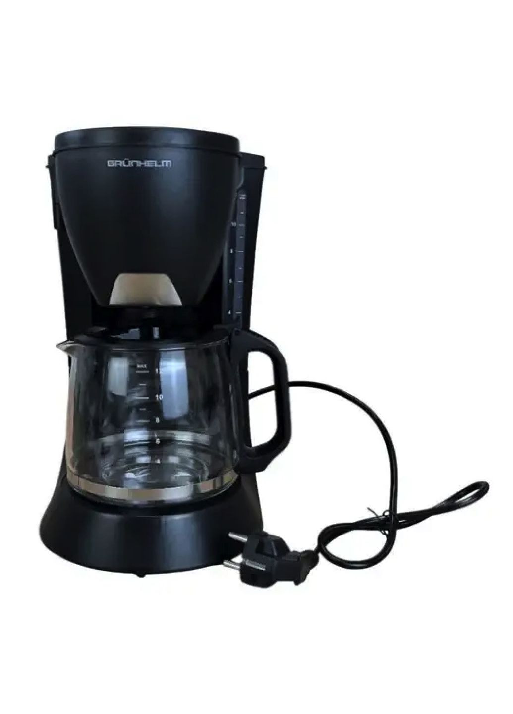 Кофеварка капельная с автоподогревом GDC12 со стеклянной колбой 1200 мл 700Вт Черный Grunhelm (351361295)