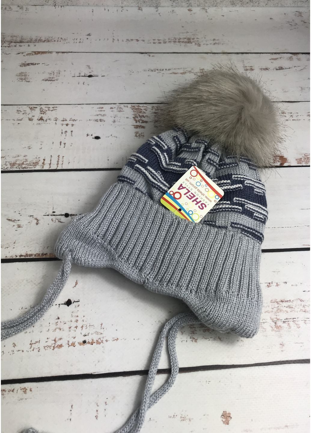 Шапка детская для мальчика Серый (487) Shela (366276926)