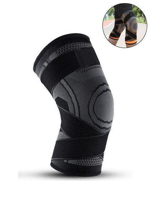 Бандаж на коленный сустав . XL/42-44см. Эластичный. Лямки-Фиксаторы. Черно-Оранжевый. Bd AB023 (307288140)