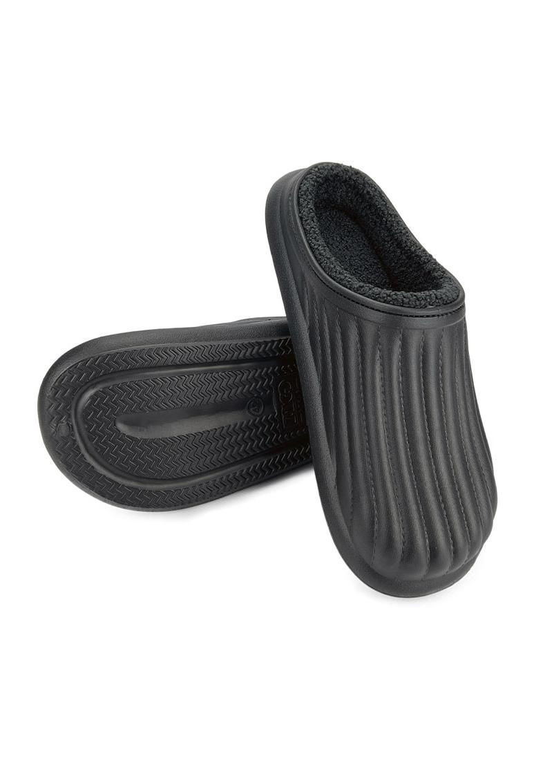 Черные мужские сабо теплые даго черные 18001 Dago