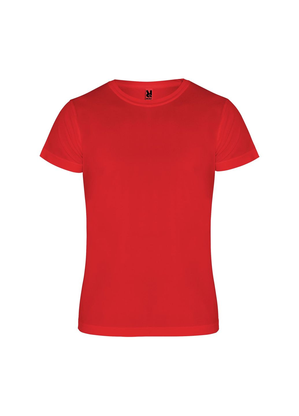 Красная футболка мужская спортивная однотонная красная 0450-60 с коротким рукавом Roly Camimera