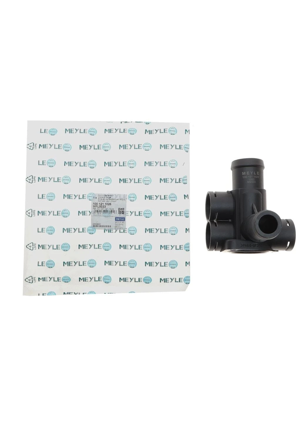 Фланець системи охолодження VW Caddy I/ Passat/T4 1.6-2.0 83-03 100 121 1026 UA63 Meyle (345763427)