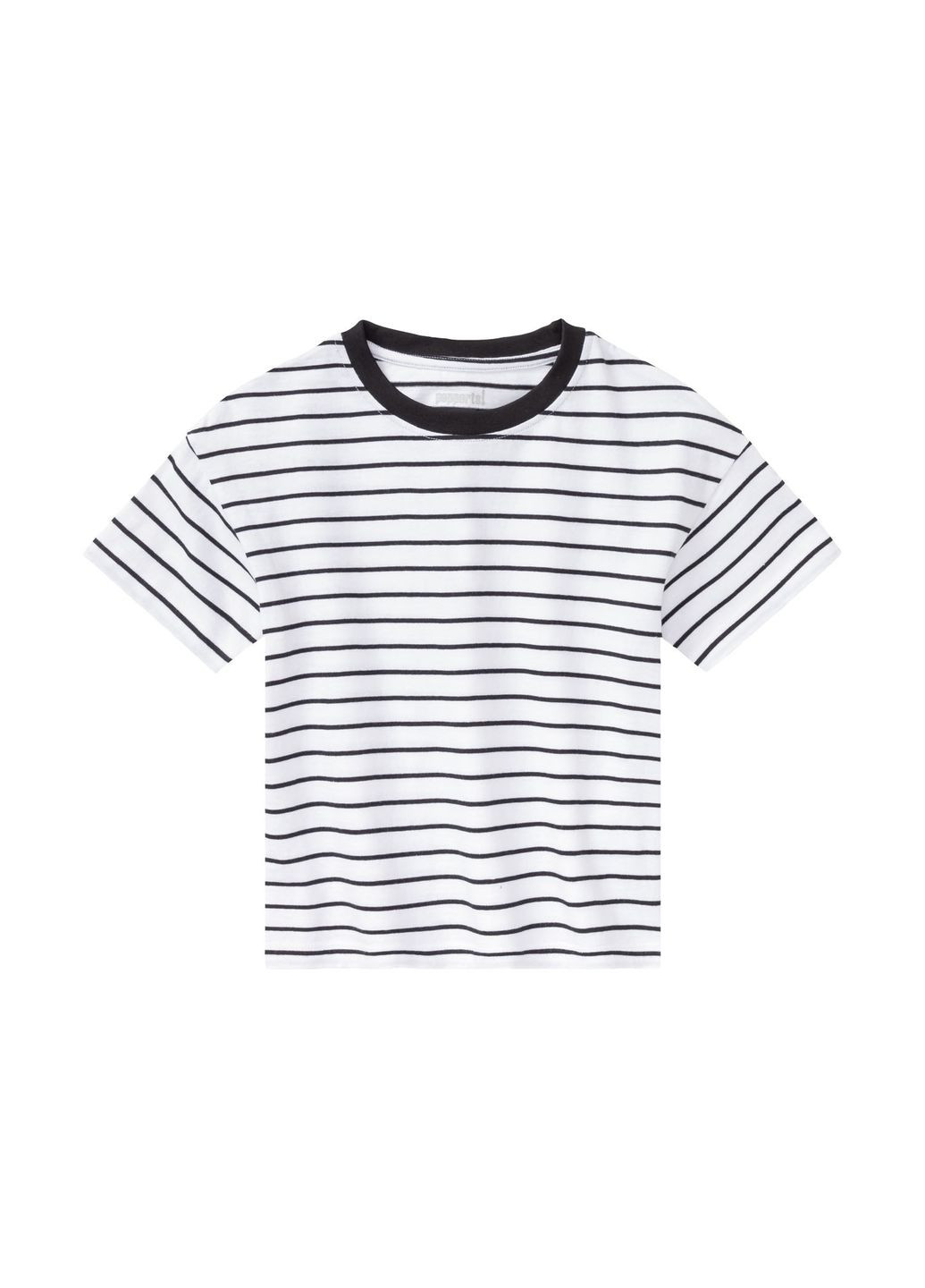 Белая демисезонная футболка хлопковая для девочки lidl 387235 Pepperts