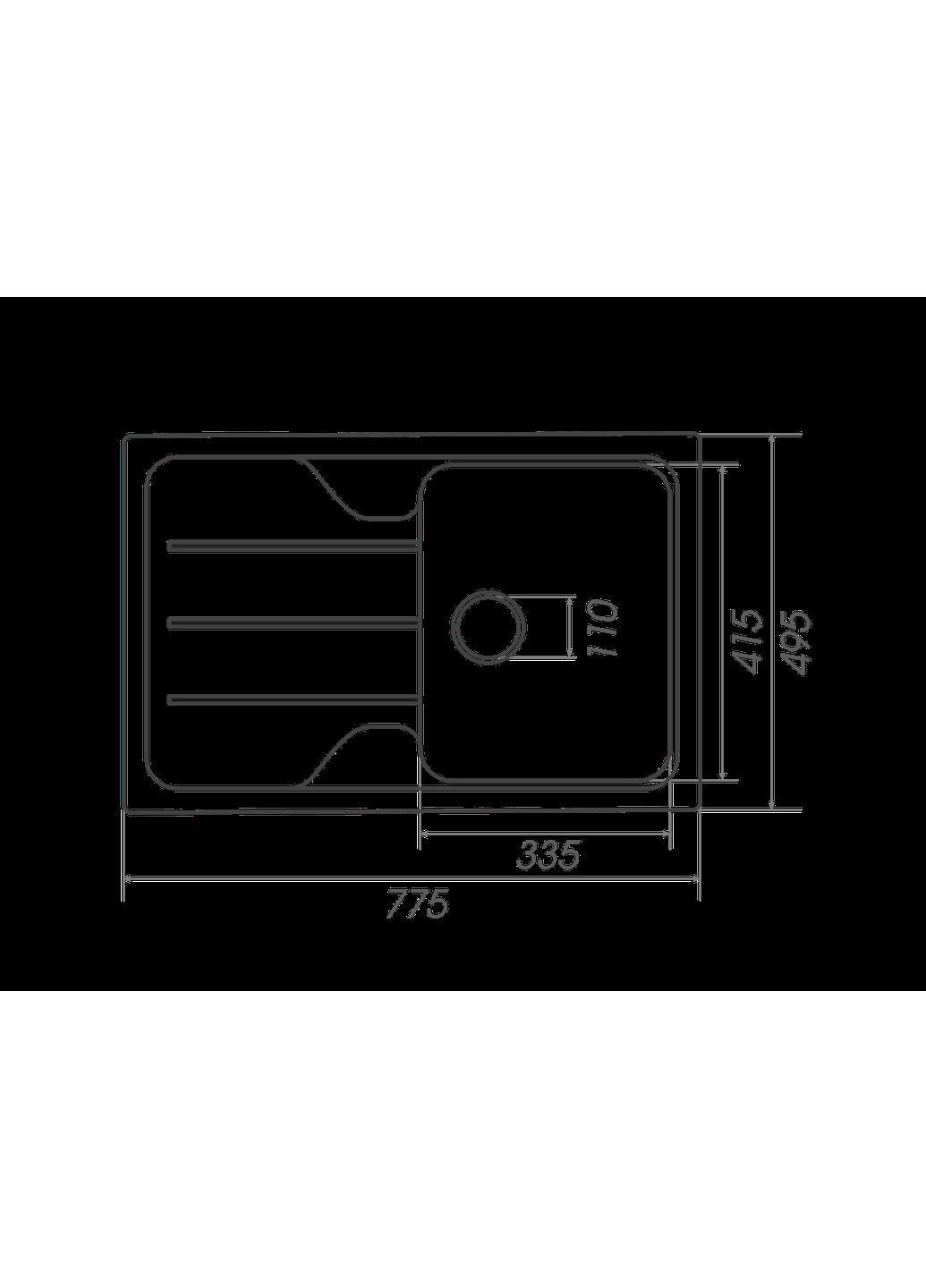 Гранітна мийка для кухні VERONA 7850 матова металік Valeso (336938470)
