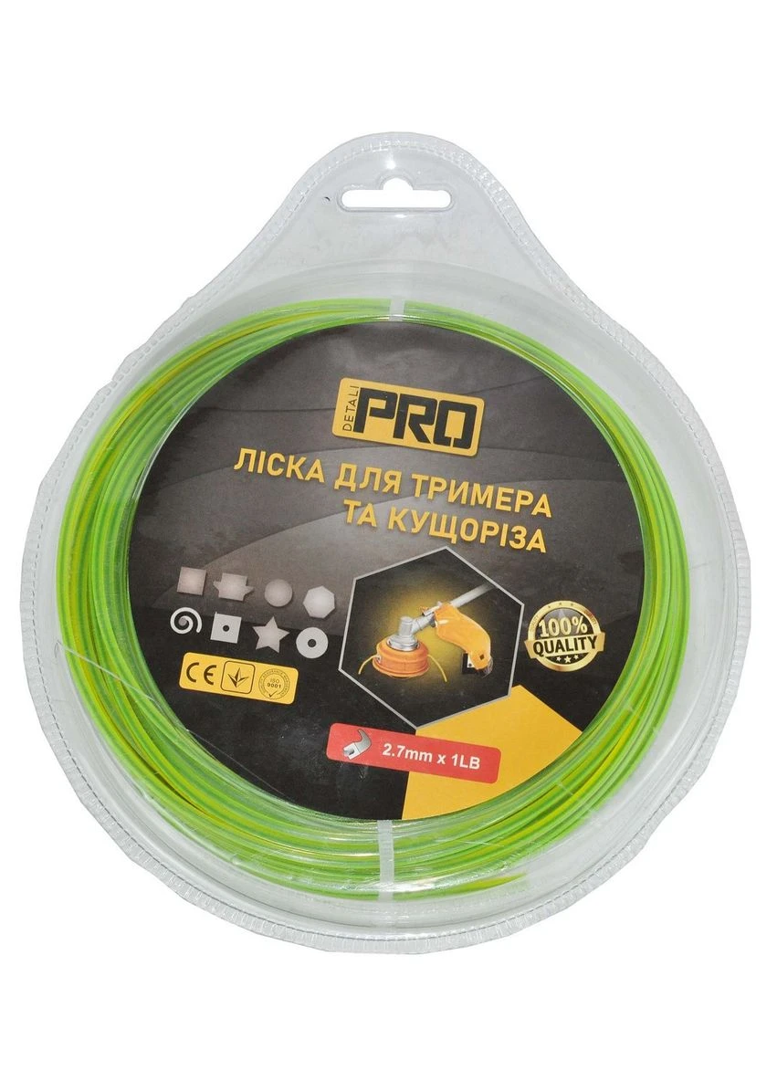 Ліска косильна квадрат d2.7 мм 1 LB (58 м) з кордом Universal (402868824)