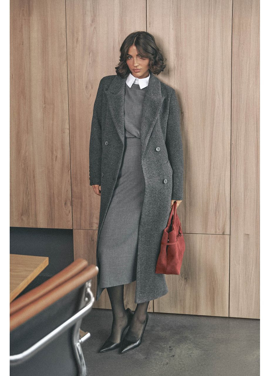 Черное демисезонное Черное пальто из французского кашемира Seventeen