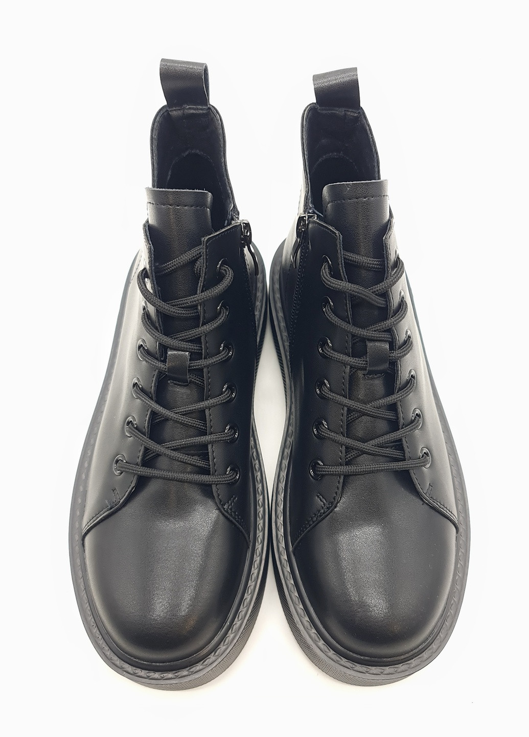 Осенние женские ботинки черные кожаные he-10-1 23,5 см (р) Hengji