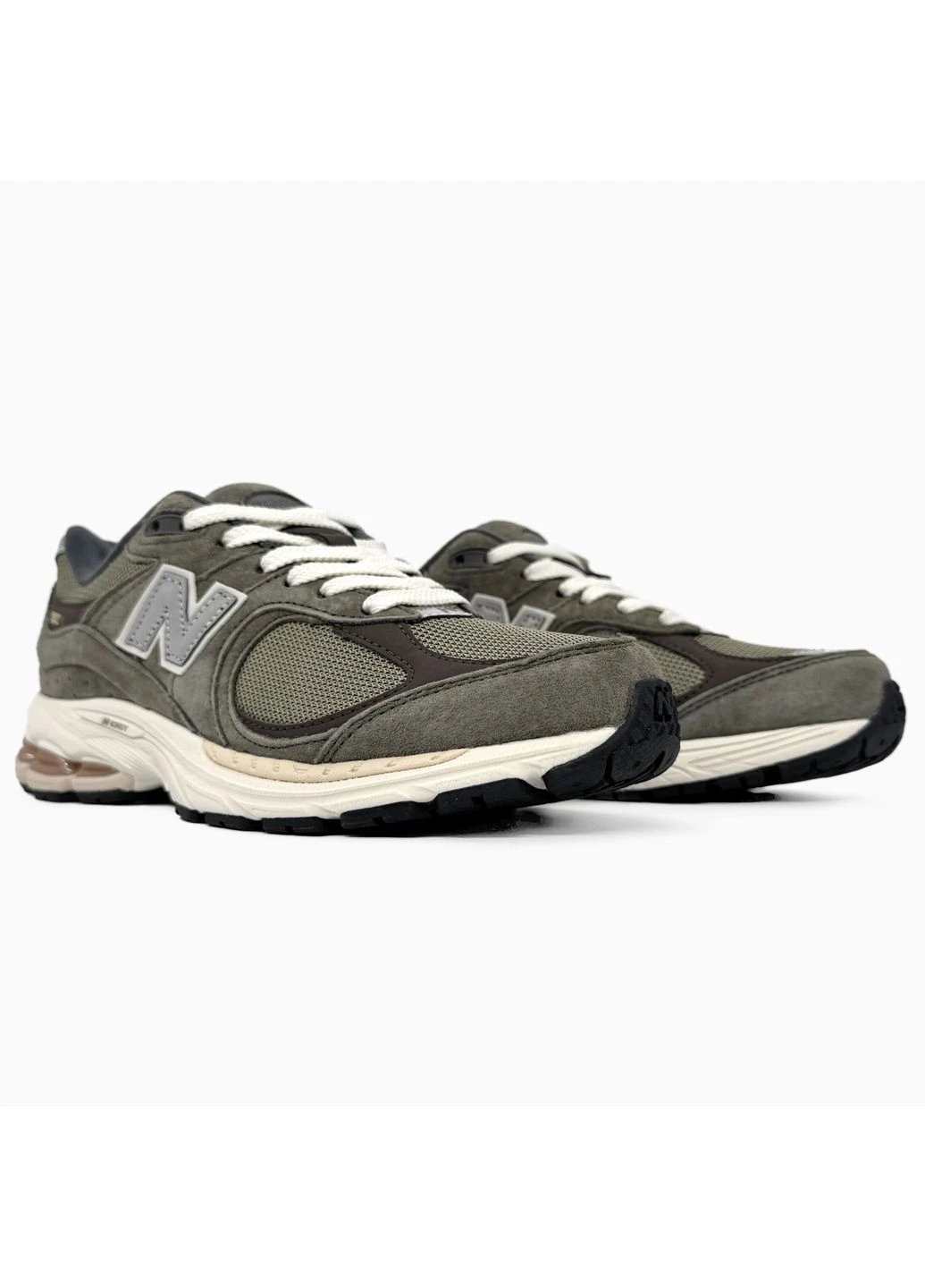 КРОССОВКИ ЖЕНСКИЕ NEW BALANCE 2002R KHAKI / BROWN НЬЮ БЕЛАНС 2002R No Brand комбинированные демисезоны (367172204)