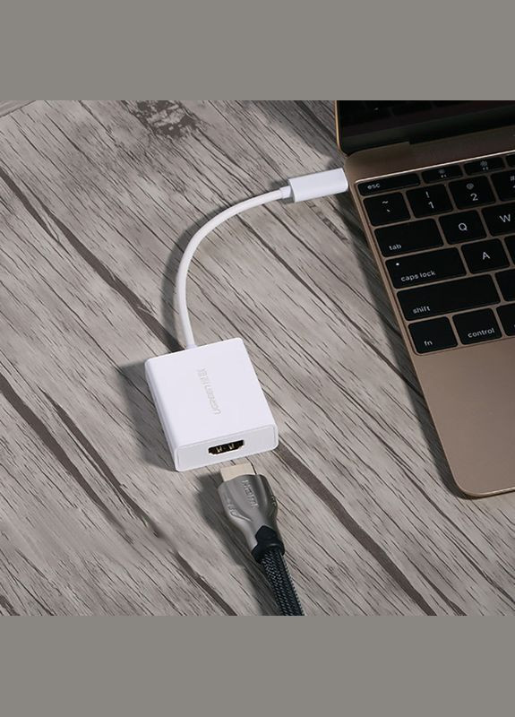 Переходник USB 2.0 TypeC --> HDMI V1.4b белый Ugreen (314779156)