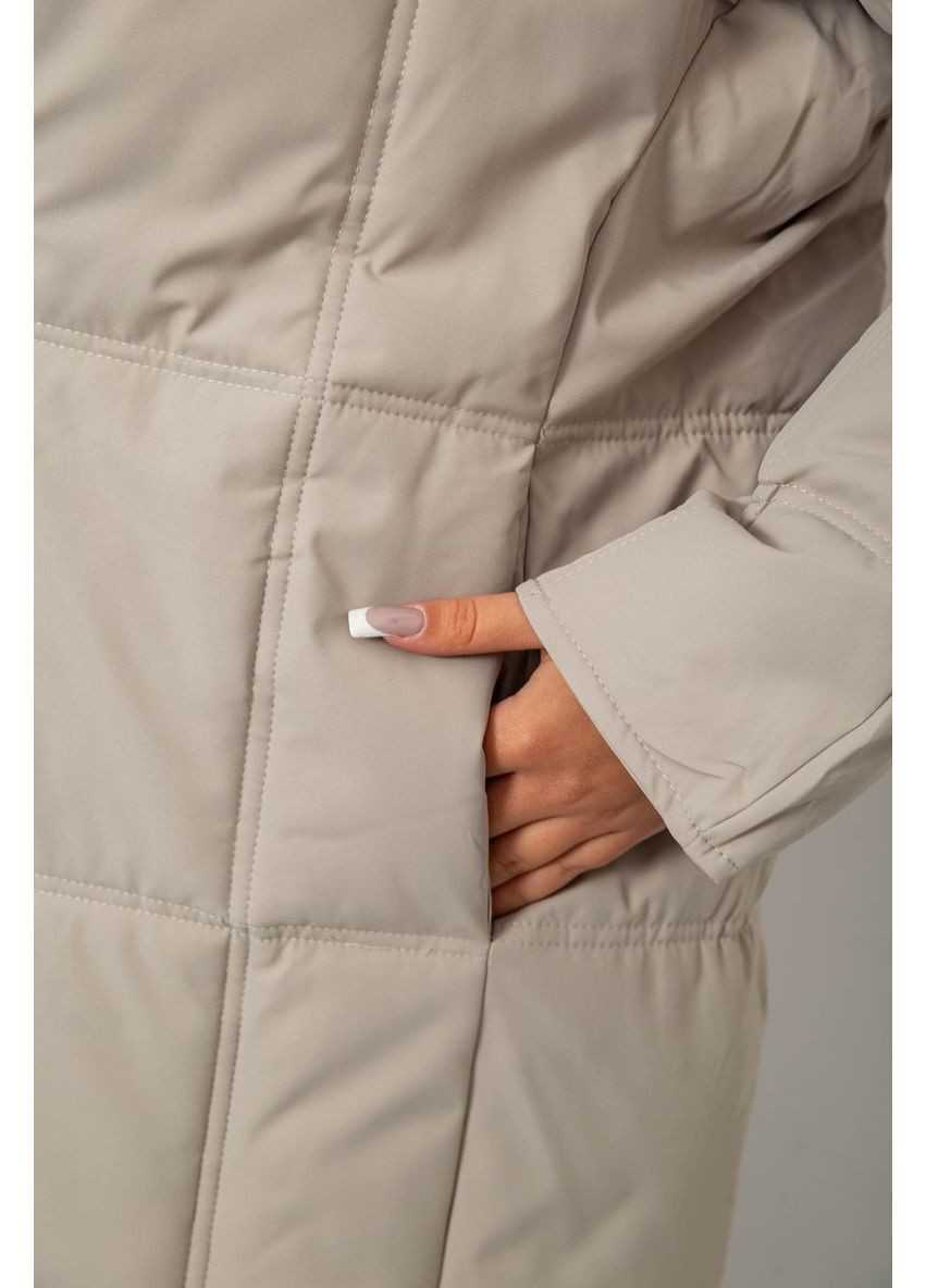 Темно-бежева зимня куртка жіноча зимова Ager 244R8832