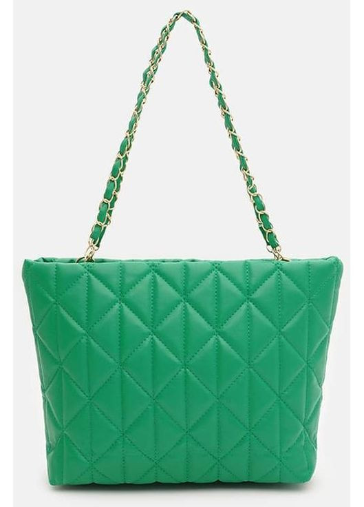 Сумка шоппер на плече жіноча з екошкіри велика Зелений 38110 Monsen (355245374)