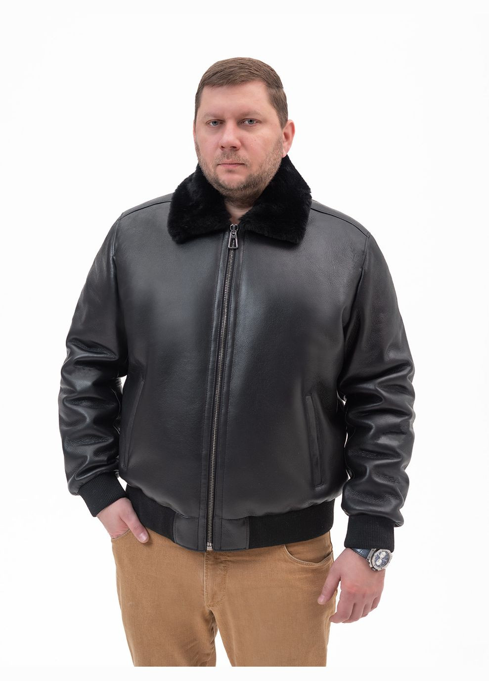 Мужская кожаная дубленка Fabio Monti (316230371)