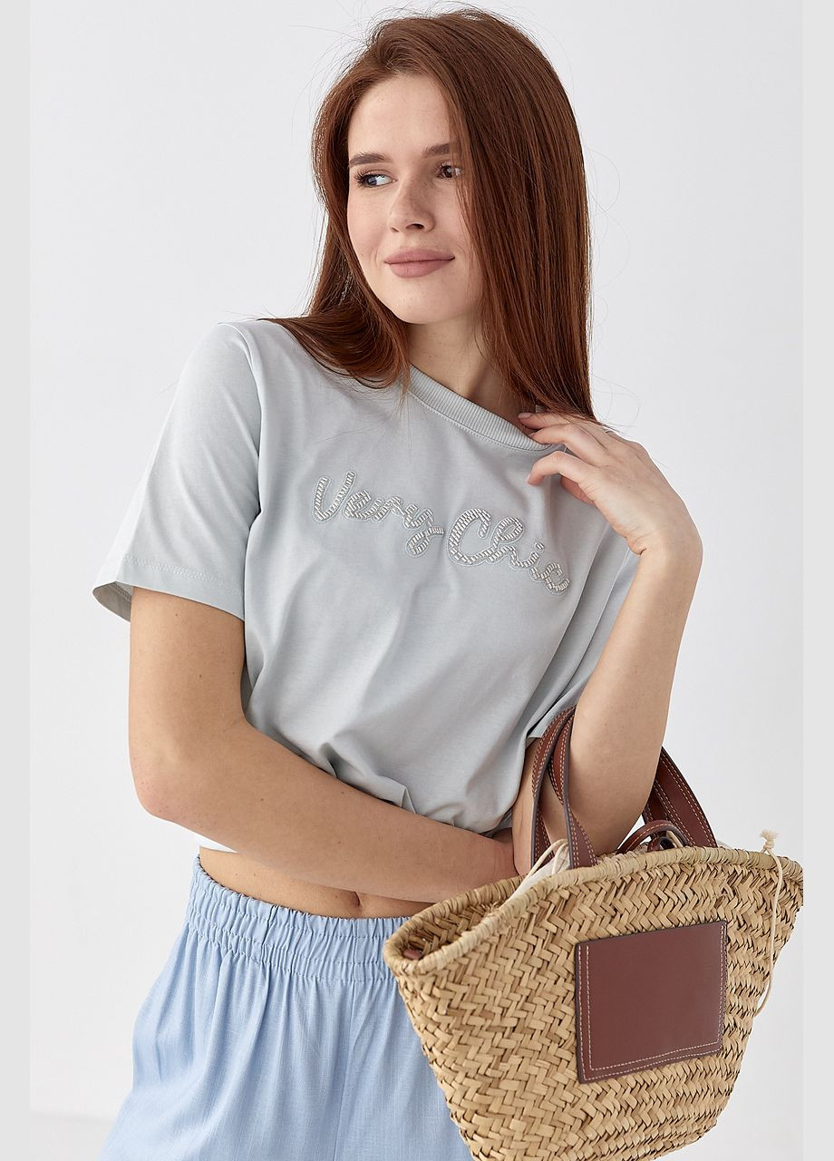 Футболка з написом Very Сhic з бісеру Lurex - (332199999)