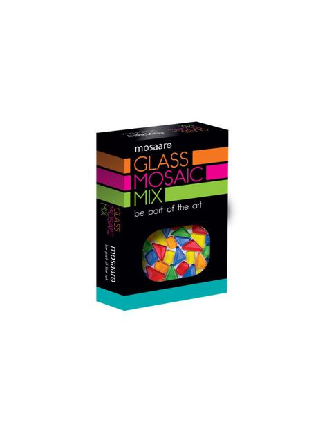 Набір скляної мозаїки Мозаїчний мікс блакитний зелений жовтий червоний помаранчевий (MA5003) Mosaaro (370968352)