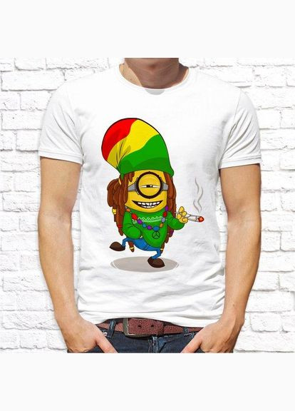 Біла демісезонна футболка з принтом за мотивами мультфільму "міньйони" Кавун футболка