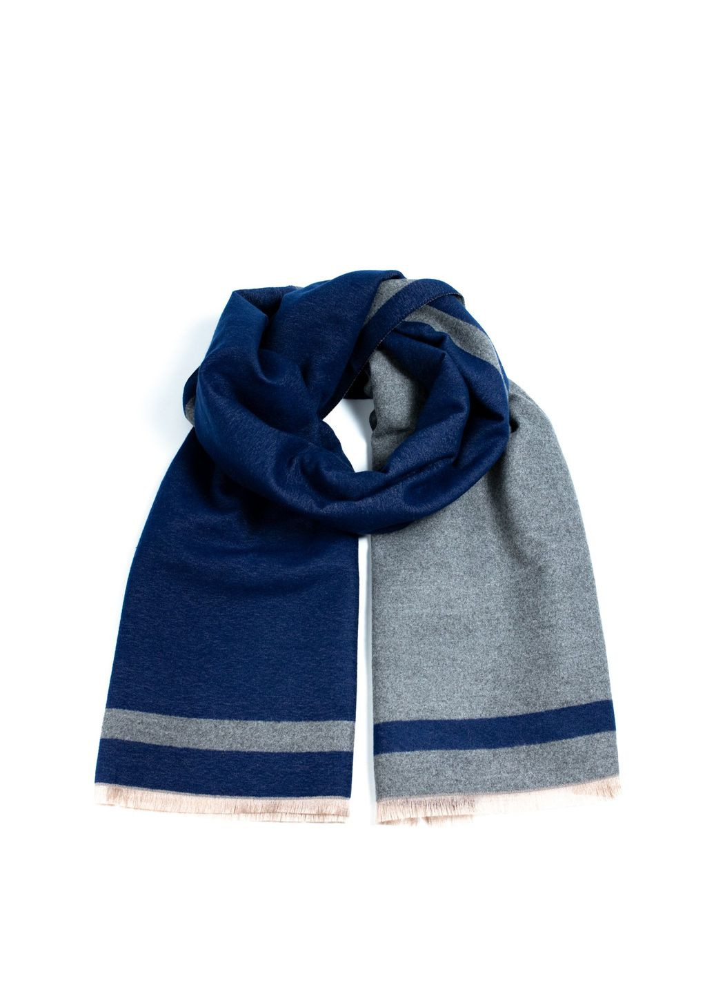 Палантин жіночий двосторонній кашемір сіро-синій АКІМ 554-641 LuckyLOOK 554-634 (322790538)