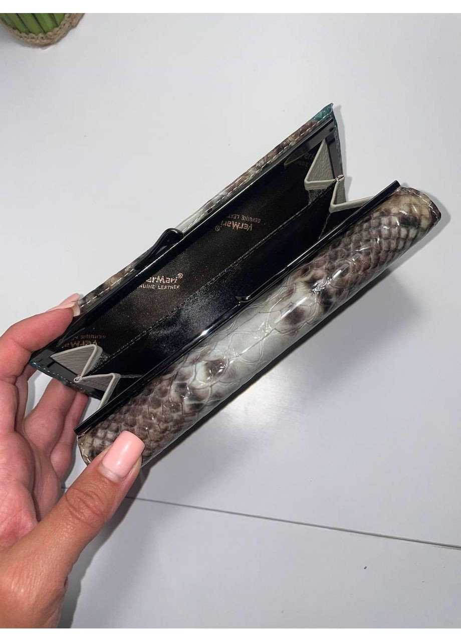 Класичний жіночий гаманець зі зміїним принтом з монетницею зовні Vermari (369723607)
