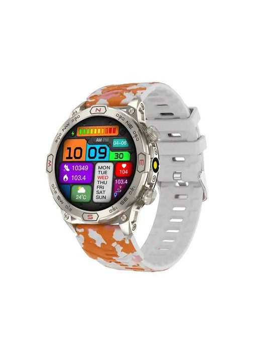 Чоловічий смарт годинник KC86 з AMOLED-дисплеєм, підтримкою дзвінків та 2 змінними ремінцями в комплекті Smart Watch (349824393)