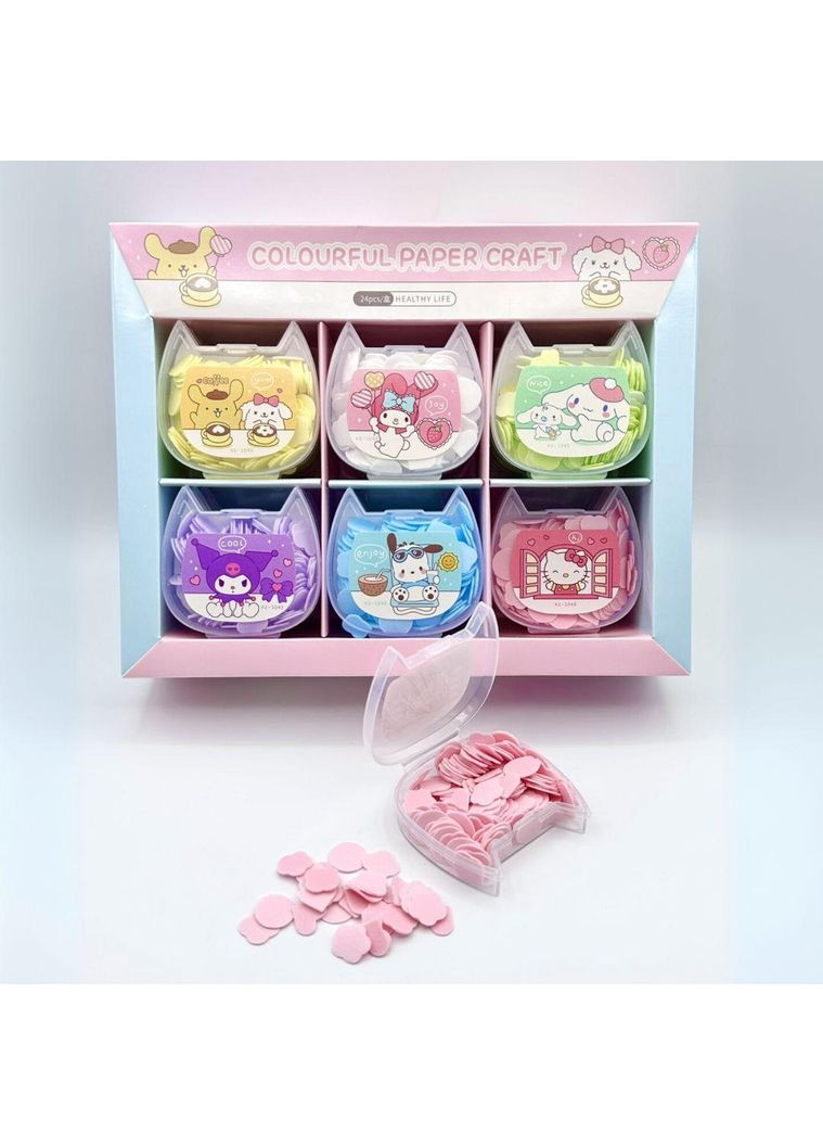Мыло бумажное одноразовое в пластиковом боксе Colourful Paper Craft (набор 6 шт) No Brand (367991218)
