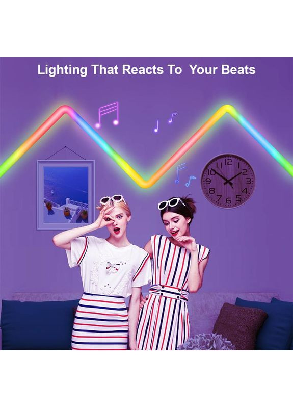 Настінний світильник Lines SAL-013B Bluetooth USB interface with app (6+1 pcs) Epik (369668278)