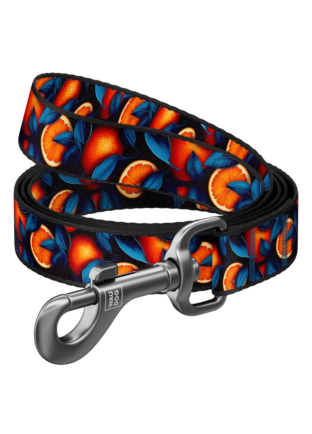 Повідець нейлоновий Nylon малюнок "Апельсин" M 341-4054 (4823089376257) WAUDOG (351479596)