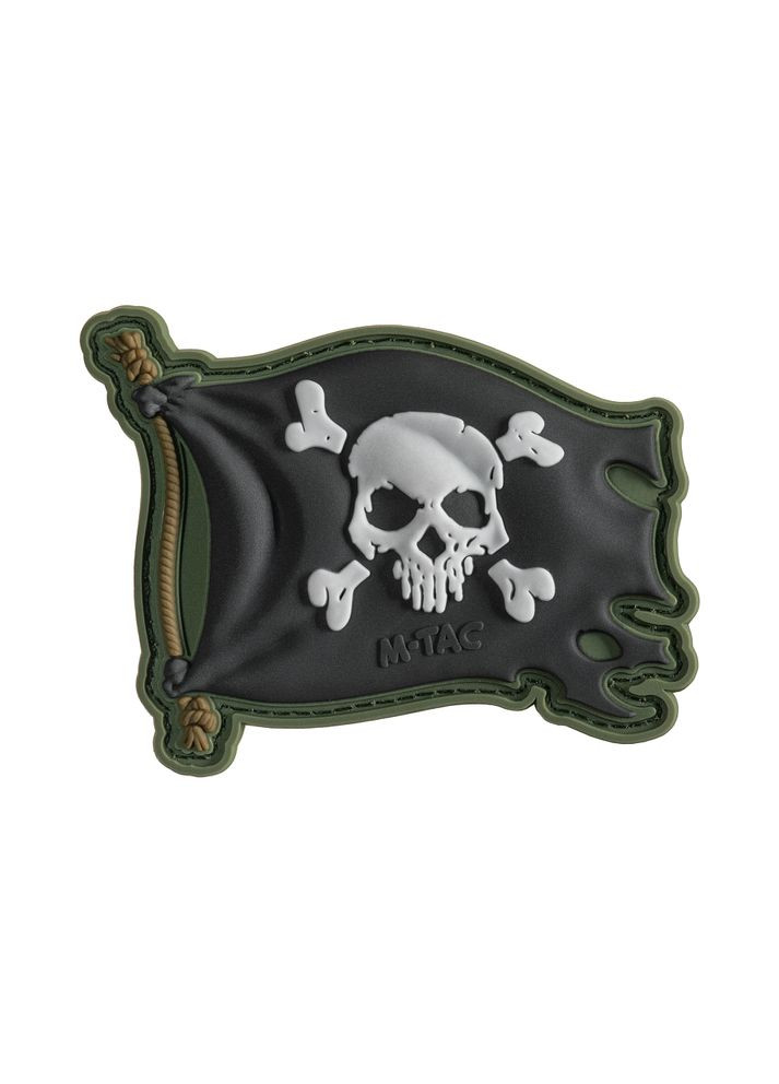 Нашивка Веселый Роджер PVC Olive/Black M-TAC (315047185)