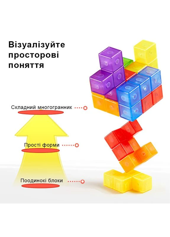 Магнитные блоки Куб Мидир Магнитный Куб MAGNETIC CUBE BUILDING BLOCKS MiDeer (338425582)