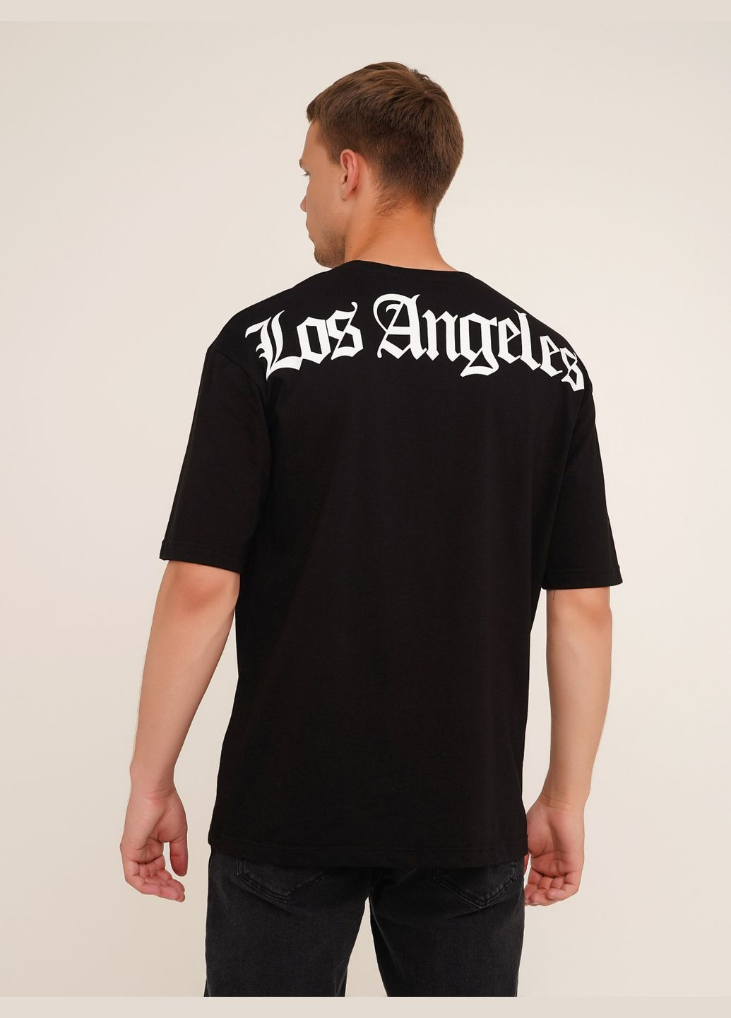 Черная футболка с принтом los angeles мужская p-mb02303 черный shop (2000990565662) LAWA