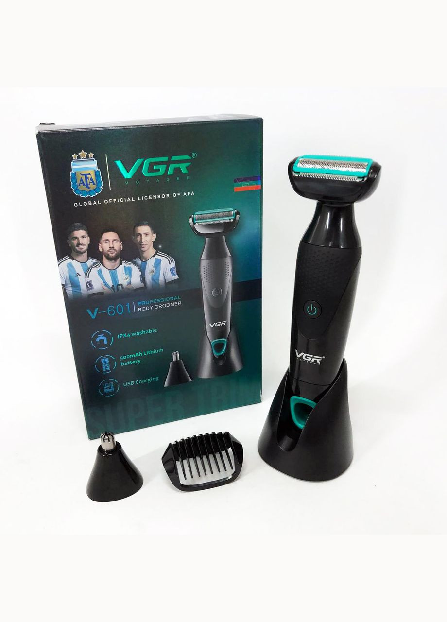 Акумуляторна электробритва для стрижки V-601 от USB бритва электрическая с насадками профессиональная VGR (364664573)